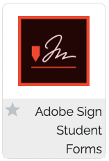Adobe Sign Student Forms tile