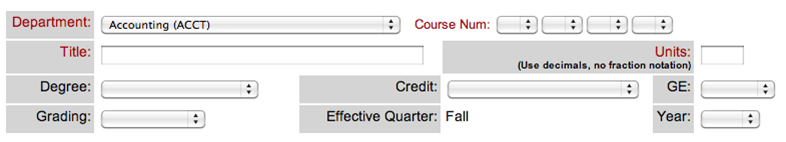 course title