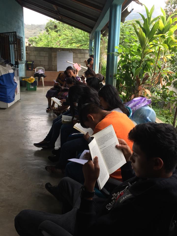 Reading time in Rabinal, Guatemala.