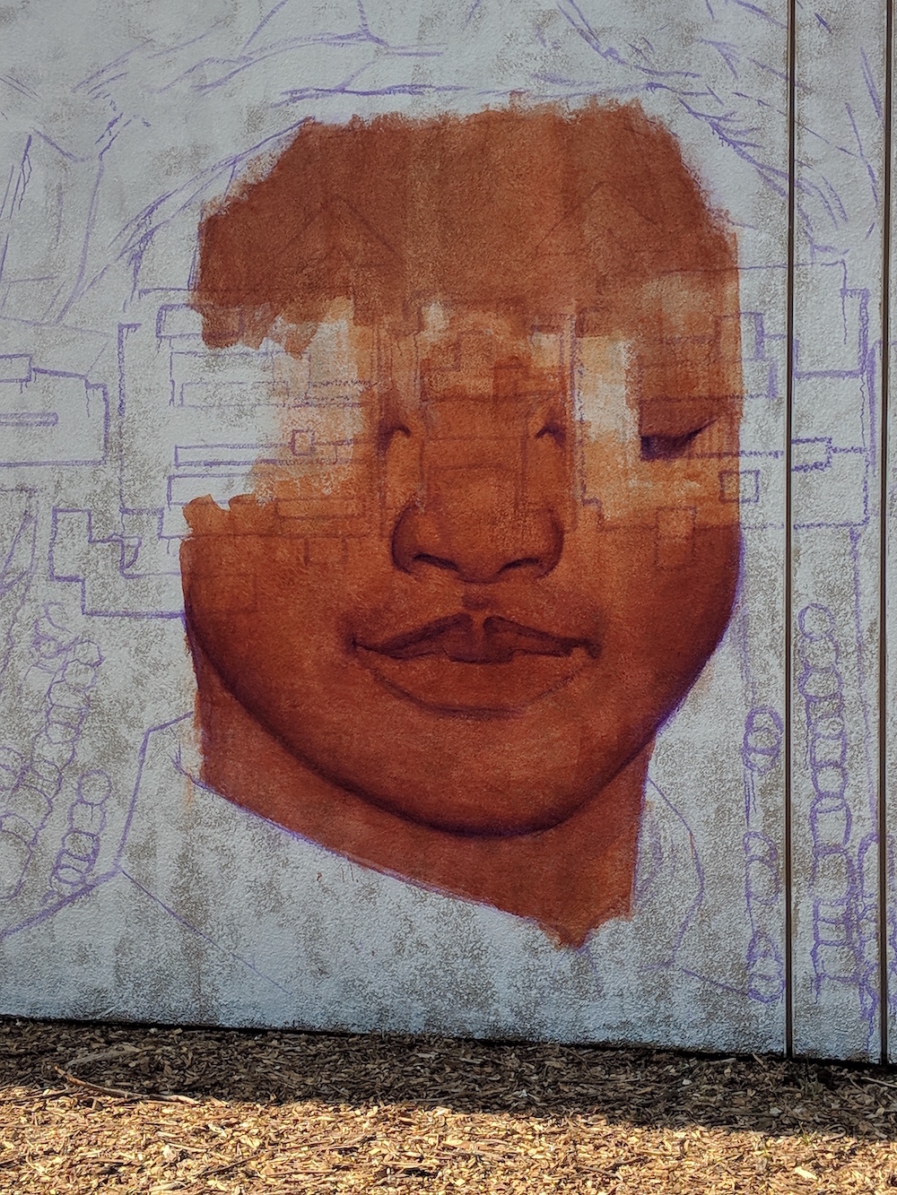 mural right face