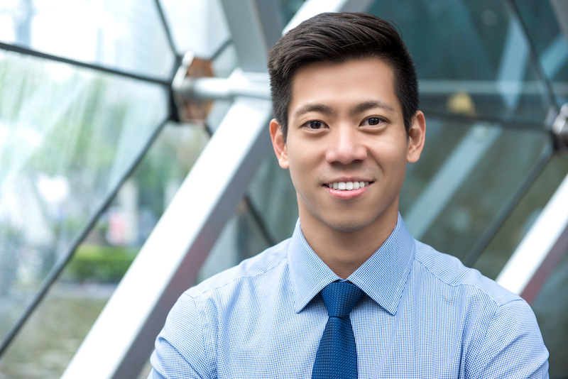 young man in tie