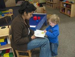 student with toddler