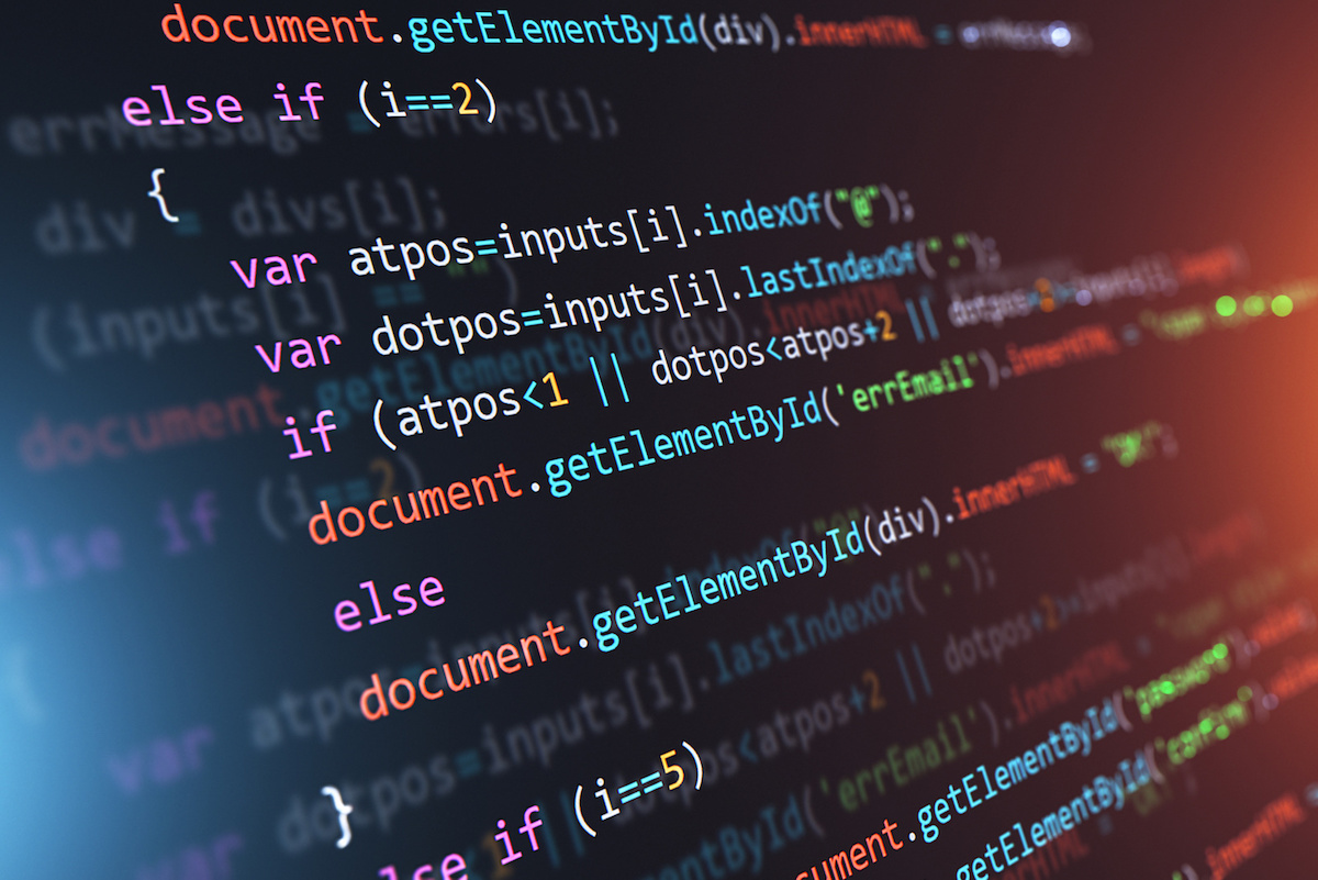 colorful computer code on screen
