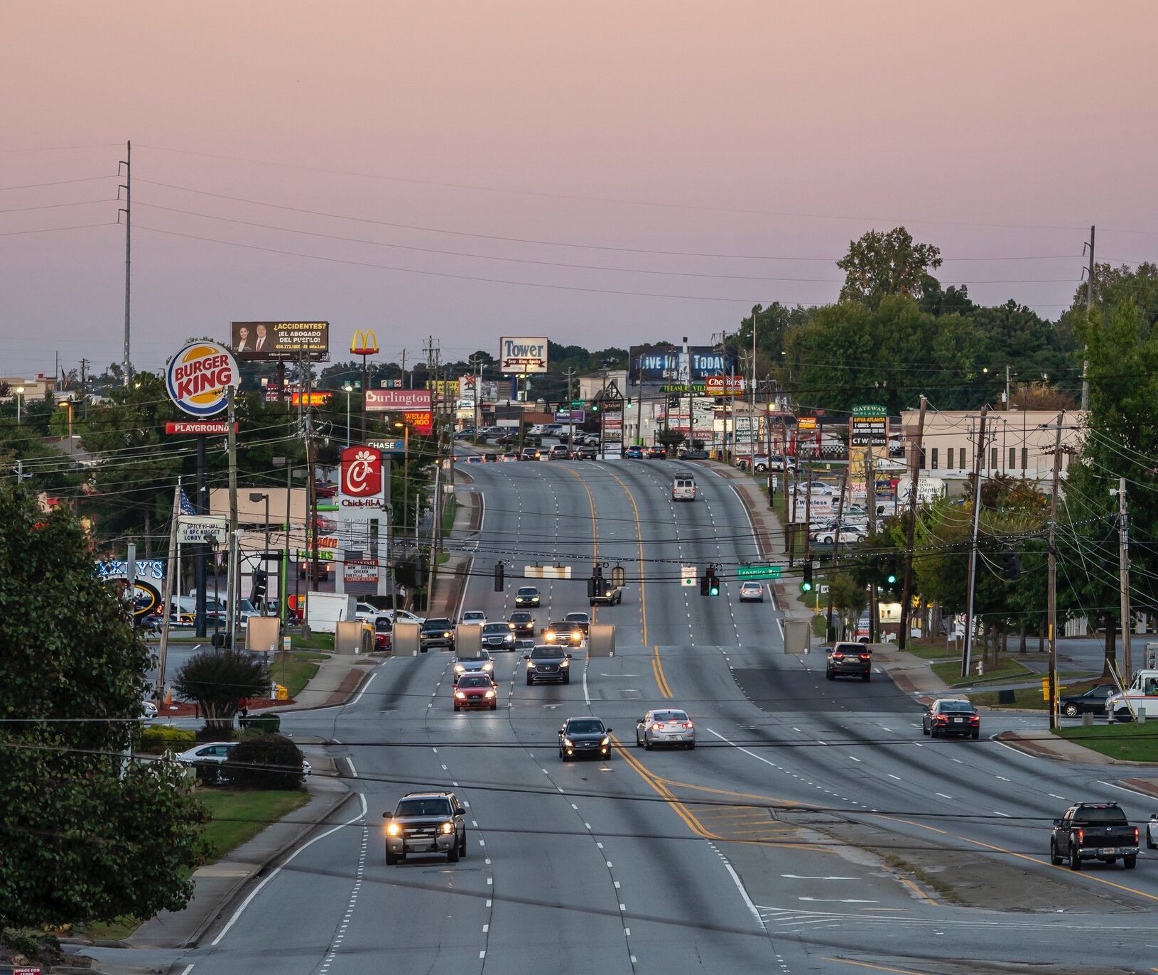 A view of Buford Highway in Doraville, Ga.