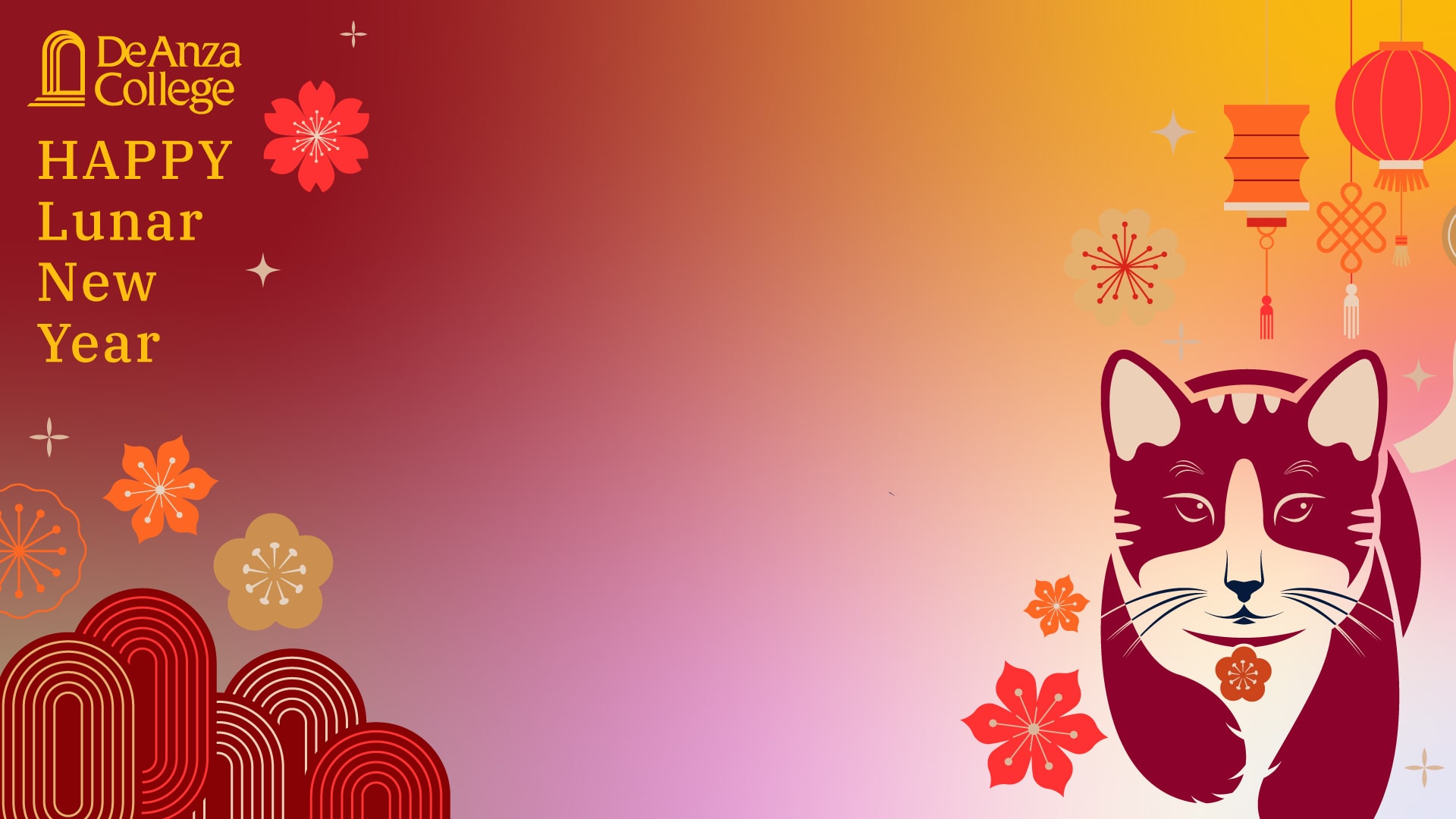 zoom background lunar new year of the cat 1