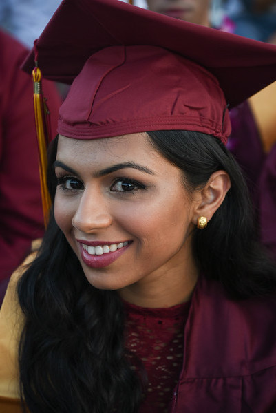 smiling young woman grad