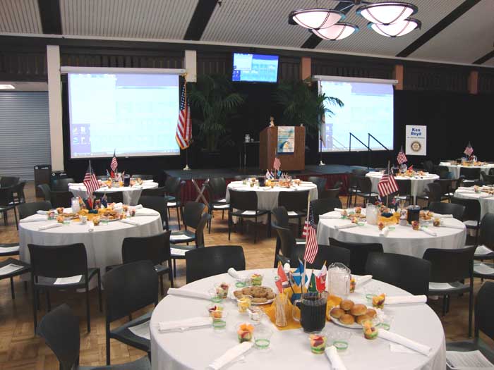 A/V Setup in the Main Dining Room