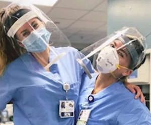 medical worker in face mask