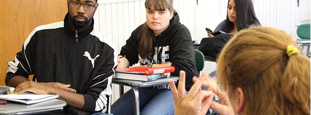 ASL Interpreter in classroom