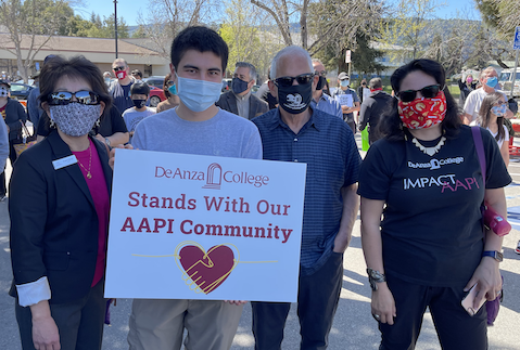 De Anza trustees at anti-racism rally