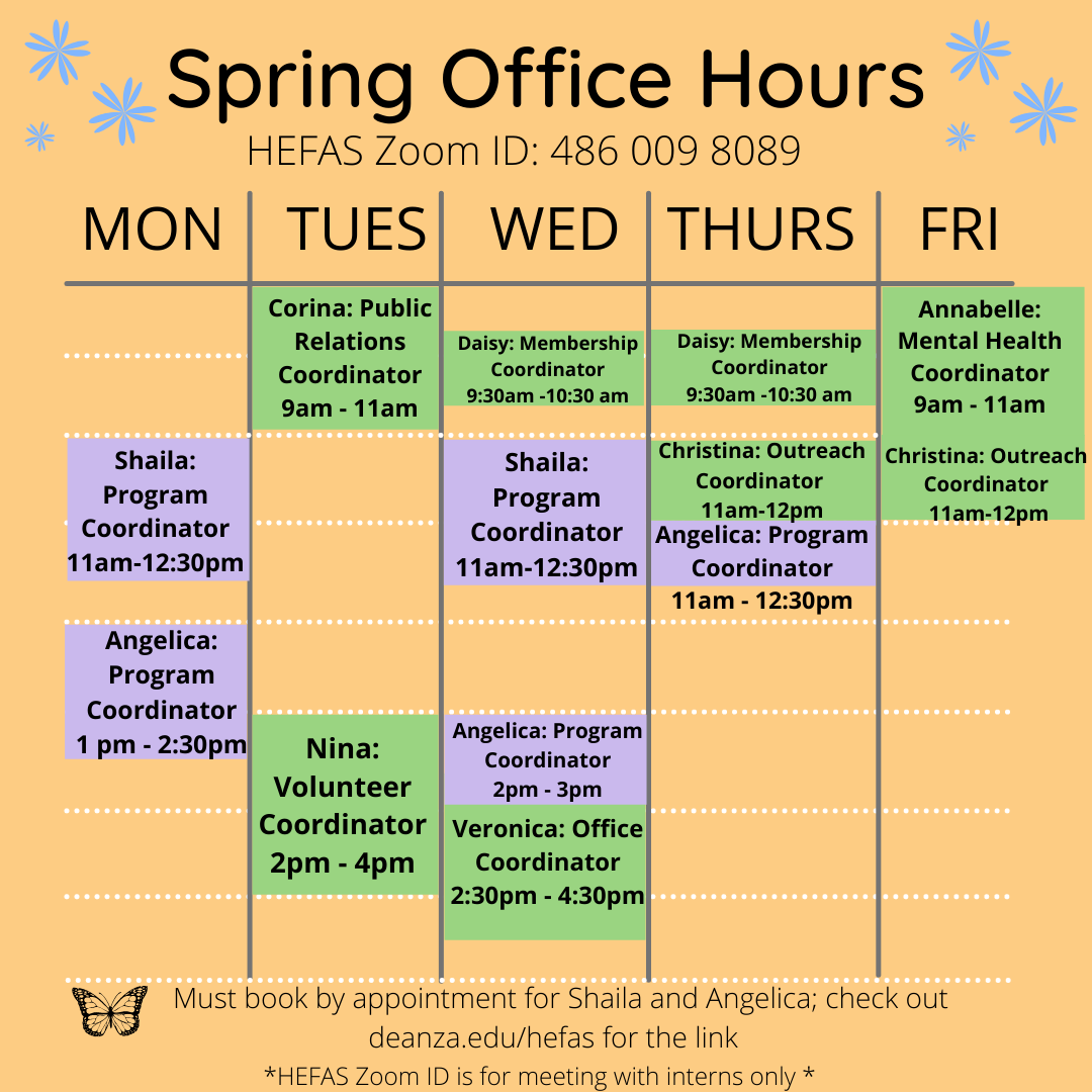 Spring 2022 Office Hours