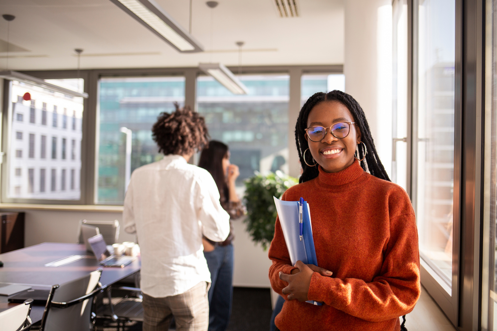 young woman in professional setting