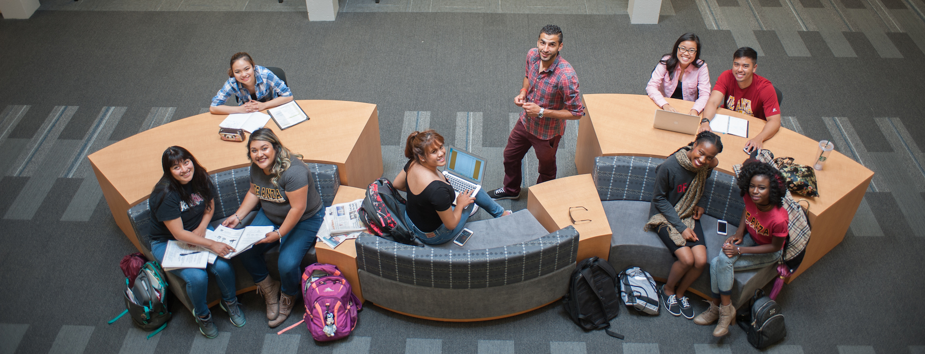 group of students sitting in Library