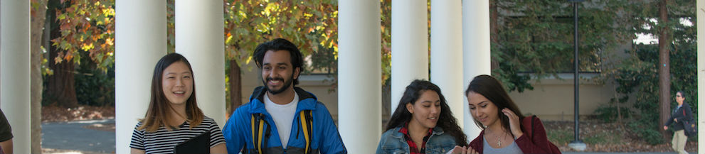 students walking on campus