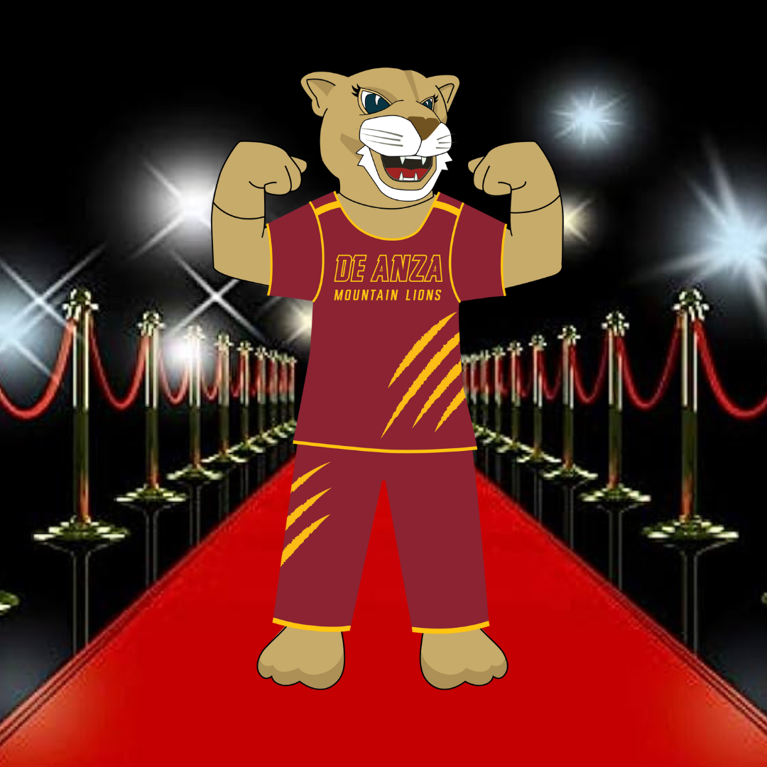 mascot in uniform with stanchions