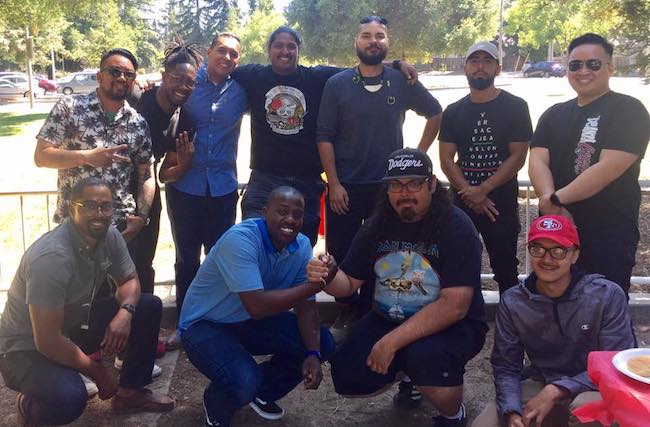 group of young men outside