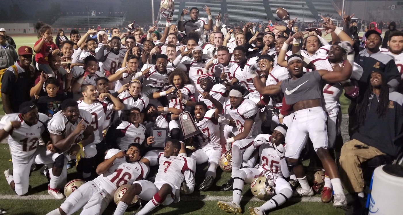 football players celebrating