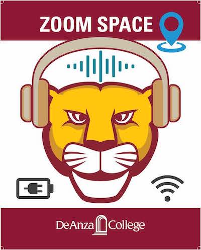 map showing designated Zoom spaces on campus