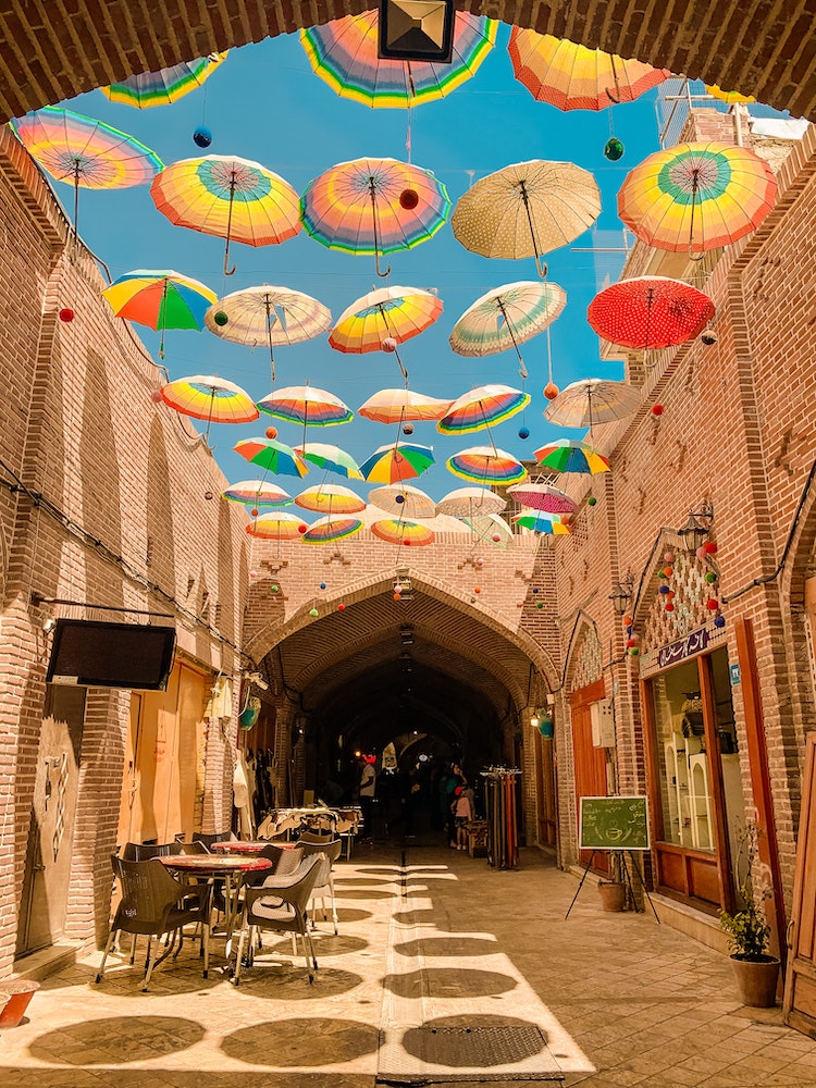 Grand Bazaar with umbrellas