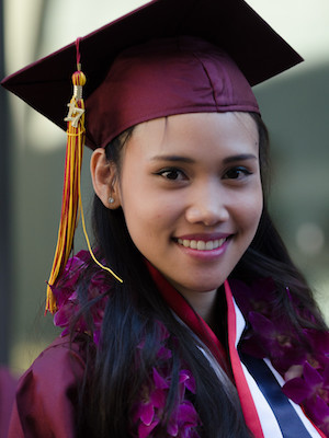 grad smiling