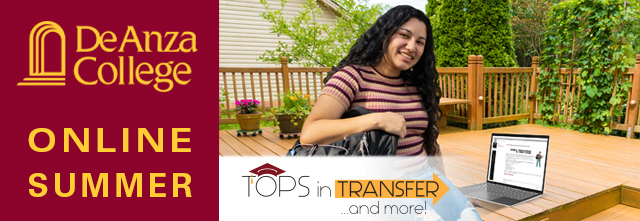 De Anza College Spring 2020 All Online Tops in Transfer and more!