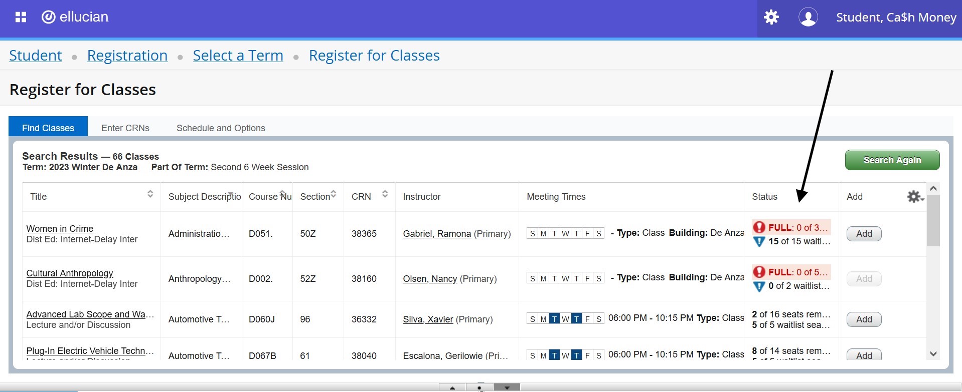 waiting list screenshot