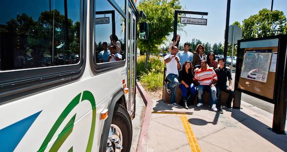Students at Bus Stop