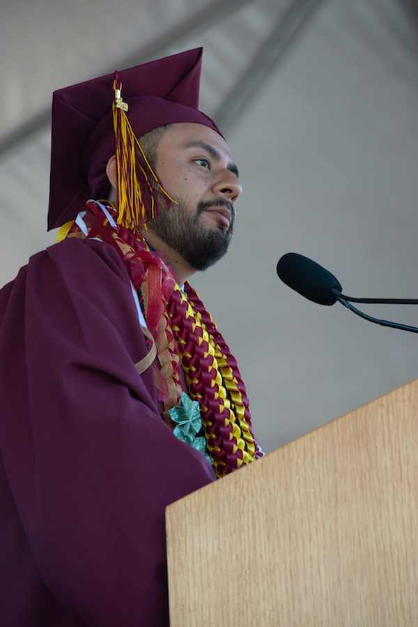 Grad speaker Manny BArrios