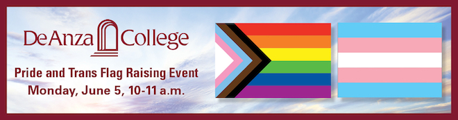 De Anza College Pride and Trans Flag Raising Event